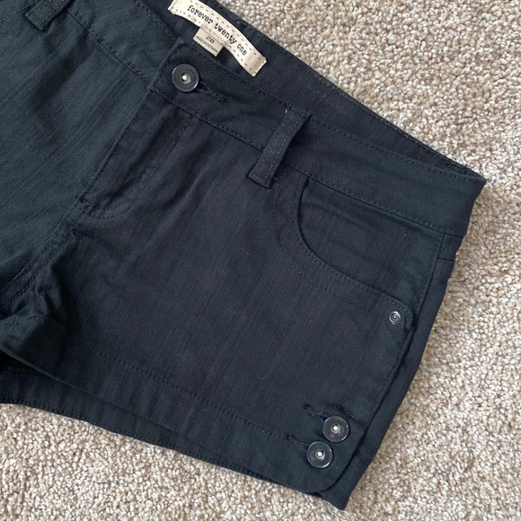 Forever 21 Black Denim Shorts - Picture 5 of 12